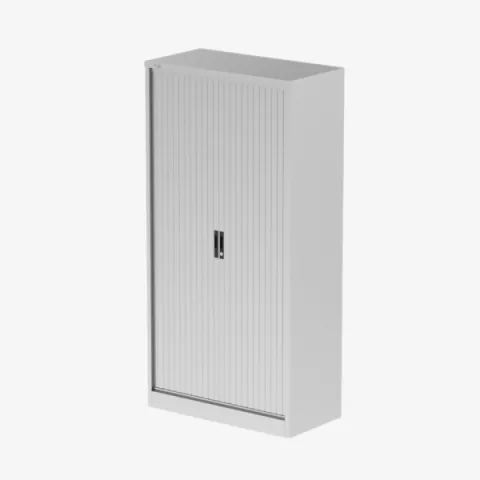 Armoire à rideaux métallique avec étagères