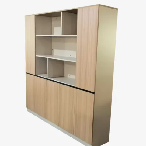 Meuble de bureau avec portes et étagères – Armoire de rangement en bois