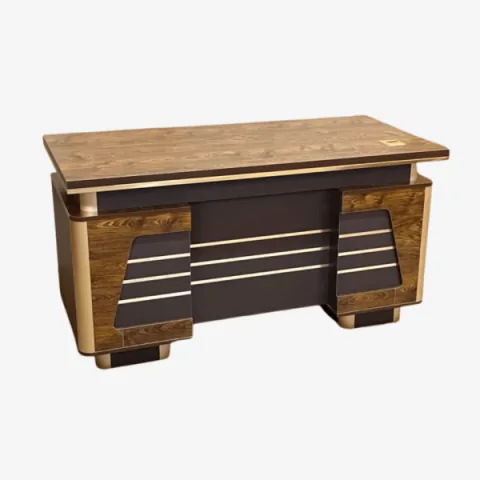 Bureau BOUMBA en bois foncé avec détails premium