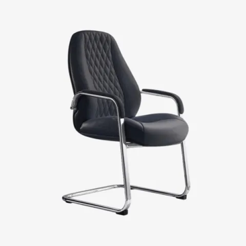 Fauteuil visiteur en cuir synthétique