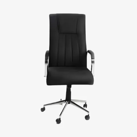 Fauteuil président LOGA en tissu avec accoudoirs et piétement chromés
