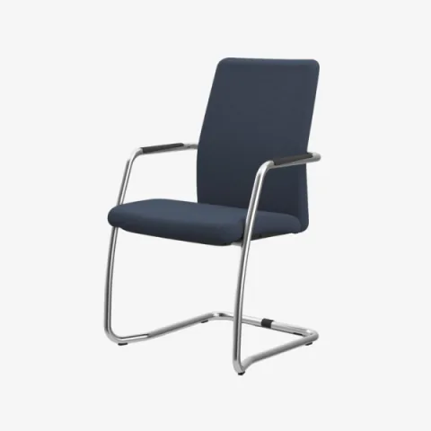 Chaise visiteur chrome