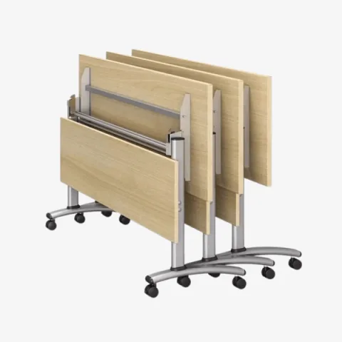 Table pliante avec roulettes