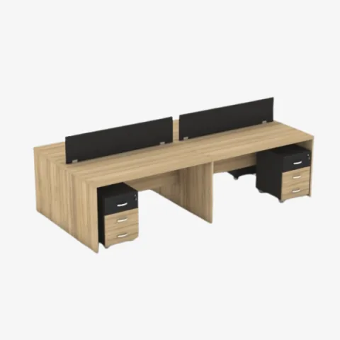 Bureau bench 4 poste en bois