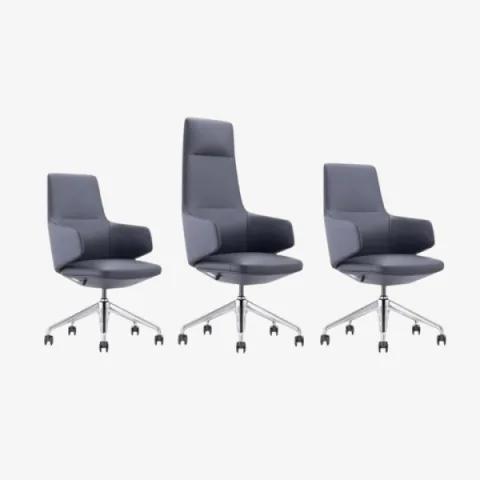 Ensemble Fauteuil en cuir noir
